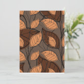 Fall Brown-Blätter Einladung (Stehend Vorderseite)