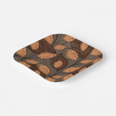 Fall Brown-Blätter Pappteller (Gewinkelt)