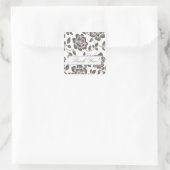 Fall Brown Floral Vielen Dank Brautparty Sticker (Tasche)