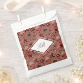 Fall Brown Watercolor Botanical Monogram Wedding Geschenktütchen (Ausgeschnitten)
