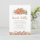 Fall Brunch Bridal Dusche Einladung (Stehend Vorderseite)