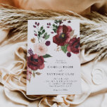 Fall Burgund Floral Foto Hochzeit Einladung<br><div class="desc">Fall Burgund Blumenladen Foto Hochzeit Einladung. Die meisten Buchstaben können bearbeitet werden - klicken Sie auf den Button "Weitere Einstellungen",  um sie zu bearbeiten. Passende Artikel in unserem Shop Cava Party Design</div>