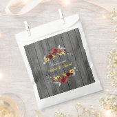 Fall Burgund Rose Sonnenblumen Barnholz Hochzeit Geschenktütchen (Ausgeschnitten)