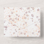 Fall Burgund und Orange Floral Wedding All In One Einladung (Rückseite)