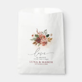 Fall Burgund und Terracotta Hochzeit Geschenktütchen (Vorderseite)