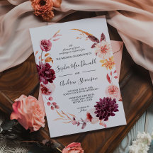 Fall Burgundy Blume Wreath Wedding