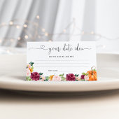 Fall burgundy Date Nacht Ideen. Datum jar Begleitkarte