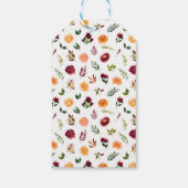 Fall Burgundy Orange Floral Wedding Vielen Dank Geschenkanhänger (Rückseite)