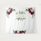 Fall Burgundy Pink Brautparty Prop Wandteppich (Vorderseite (Horizontal))