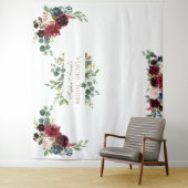 Fall Burgundy Pink Brautparty Prop Wandteppich (Beispiel)