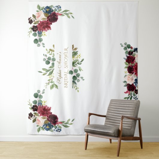 Fall Burgundy Pink Brautparty Prop Wandteppich (Beispiel)