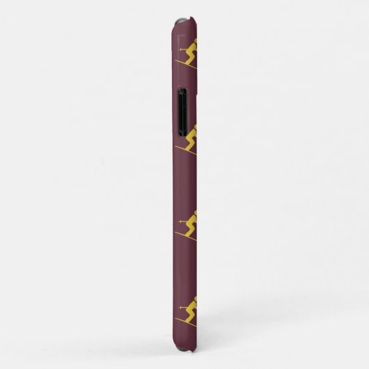 Fall Burgundy Skier Case-Mate iPhone Case-Mate iPhone Hülle (Hinten/Rechts)