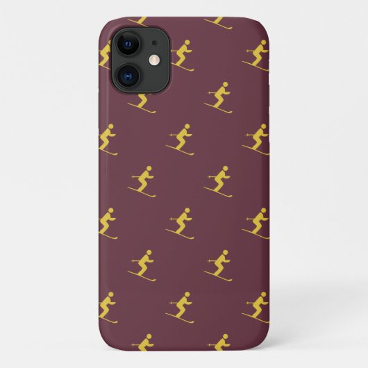 Fall Burgundy Skier Case-Mate iPhone Case-Mate iPhone Hülle (Rückseite)