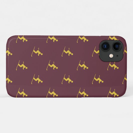 Fall Burgundy Skier Case-Mate iPhone Case-Mate iPhone Hülle (Rückseite (Horizontal))