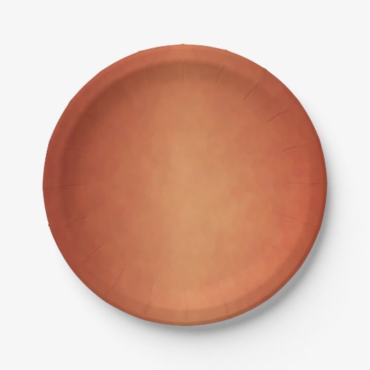 Fall Burnt Copper Hochzeit Pappteller (Vorderseite)