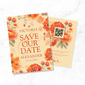 Fall Burnt Orange Blume Hochzeit Save The Date