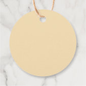 Fall Burnt Orange Floral Wedding Geschenkanhänger (Rückseite)