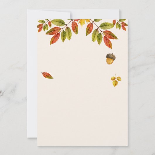 Fall Burnt Orange Moderne Skripthochzeit Einladung (Rückseite)