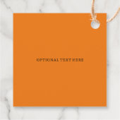 Fall Burnt Orange Pumpkin Patch Geburtstag Geschenkanhänger (Rückseite)