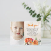 Fall Burnt Orange Pumpkin Patch Geburtstag Vielen  Postkarte (Stehend Vorderseite)