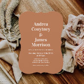 Fall Burnt Orange Wedding Einladung