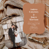 Fall Burnt Orange Wedding Einladung