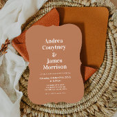 Fall Burnt Orange Wedding Einladung
