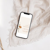 Fall Burnt Orange Wildblume Babydusche Einladung