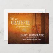 Fall Business Erntedank Postkarten - Dankbar (Vorne/Hinten)