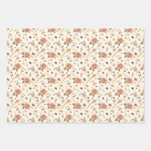 Fall Butterfly BOHO Bläserner Erntedank Geschenkpapier Set (Vorderseite 2)