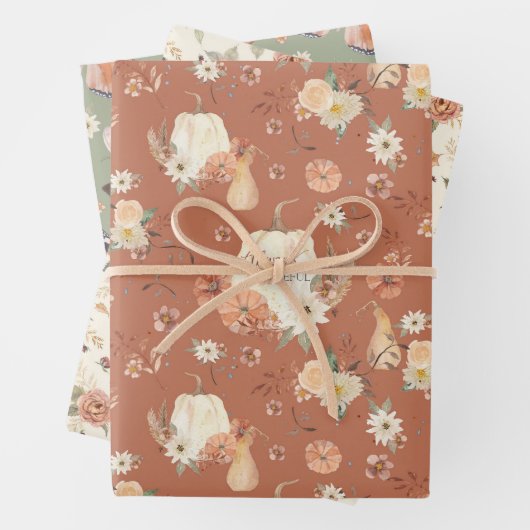 Fall Butterfly BOHO Bläserner Erntedank Geschenkpapier Set (Beispiel)