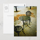 Fall Cafe Patio 02 Postkarte (Vorne/Hinten)