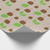 Fall Candy Apples Grüne Geschenkpapier (Ecke)