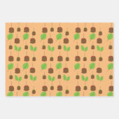 Fall Candy Apples Grüne Geschenkpapier Set (Vorderseite 2)