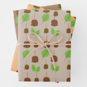 Fall Candy Apples Grüne Geschenkpapier Set (Beispiel)