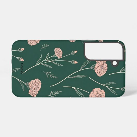 Fall Carnation Bloom Galaxy S22 Samsung Galaxy Hülle (Rückseite (Horizontal))