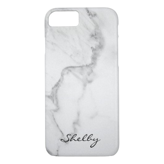Fall "Carrara Marble", personalisiert genannt, iPh Case-Mate iPhone Hülle (Rückseite)