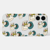 Fall-Cartoon isst Hühnchen-Nudeln  Case-Mate iPhone Hülle (Rückseite (Horizontal))