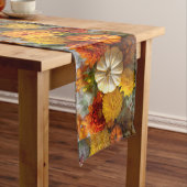 Fall centerpiece of pumpkins and chrysanthemums großer tischläufer (Beispiel)