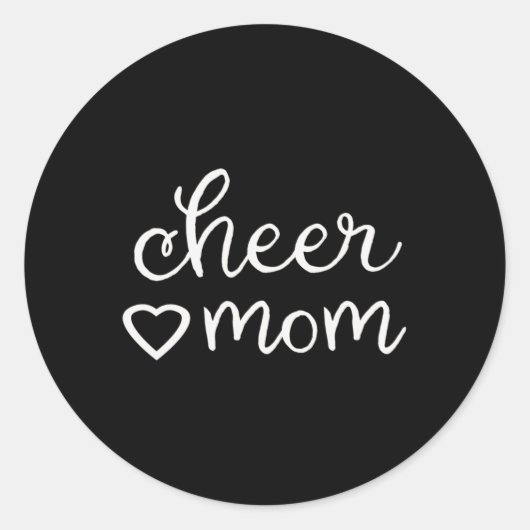 Fall Cheerleader Mama Cheerleader Mama Mothe Runder Aufkleber (Vorderseite)