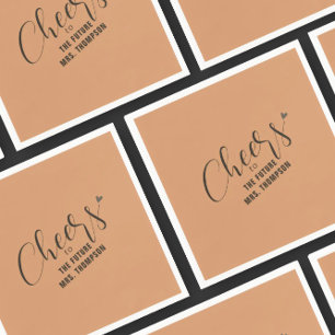 Fall Cheers Future Frau Orange Brautparty Brunch Serviette