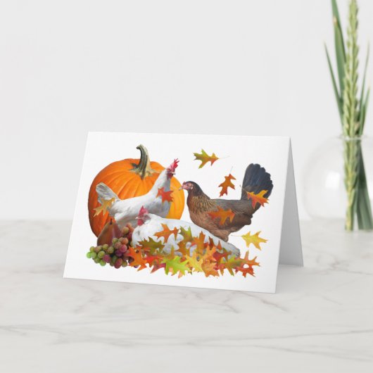 Fall Chickens Card Karte (Vorderseite)