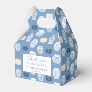 Fall Chinoiserie Blue Pumpkins Polterabend Geschenkschachtel