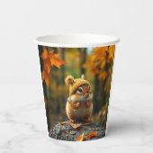 Fall Chipmunk Geburtstag Pappbecher (Rückseite)