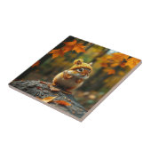 Fall-Chipmunk-Keramik Fliese (Seite)