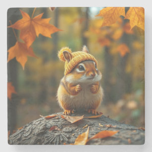 Fall Chipmunk Stone Untersetzer