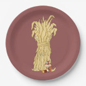 Fall Chipmunk und Haystack Pappteller (Vorderseite)