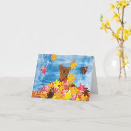Fall Choco Bär - Kinder Kunst zum Entspannen Karte