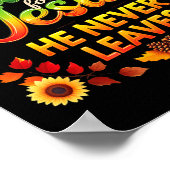 Fall Christian Thanksgiving Autumn Jesus My Favour Poster (Ecke)