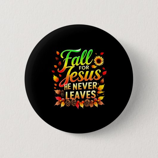 Fall Christian Thanksgiving Jesus My Favourite Sea Button (Vorderseite)